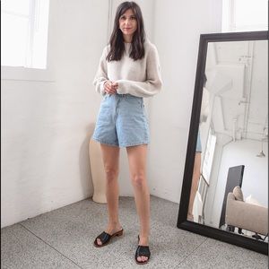 Everlane the A-line denim shorts